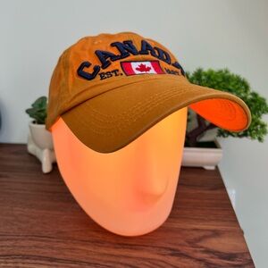 Yellow Canada Baseball Cap embroidered logo